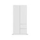 Rauch Cara White 2 Door Wardrobe with Side Drawers 91cm