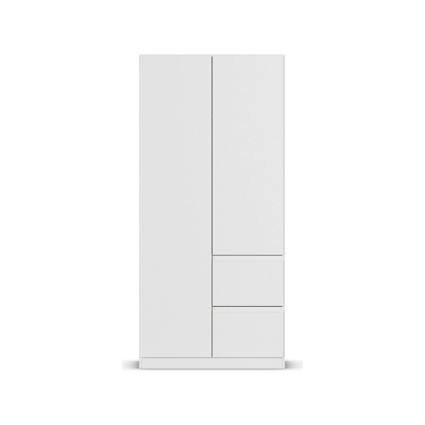 Rauch Cara White 2 Door Wardrobe with Side Drawers 91cm