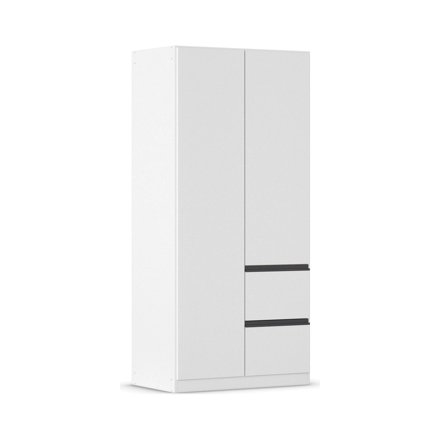 Rauch Cara White 2 Door Wardrobe with Side Drawers 91cm