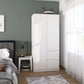 Rauch Cara White 2 Door Wardrobe with Side Drawers 91cm