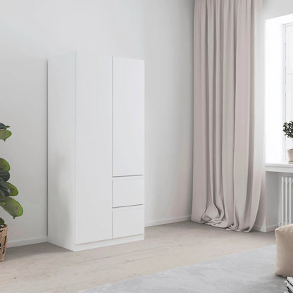 Rauch Cara White 2 Door Wardrobe with Side Drawers 91cm