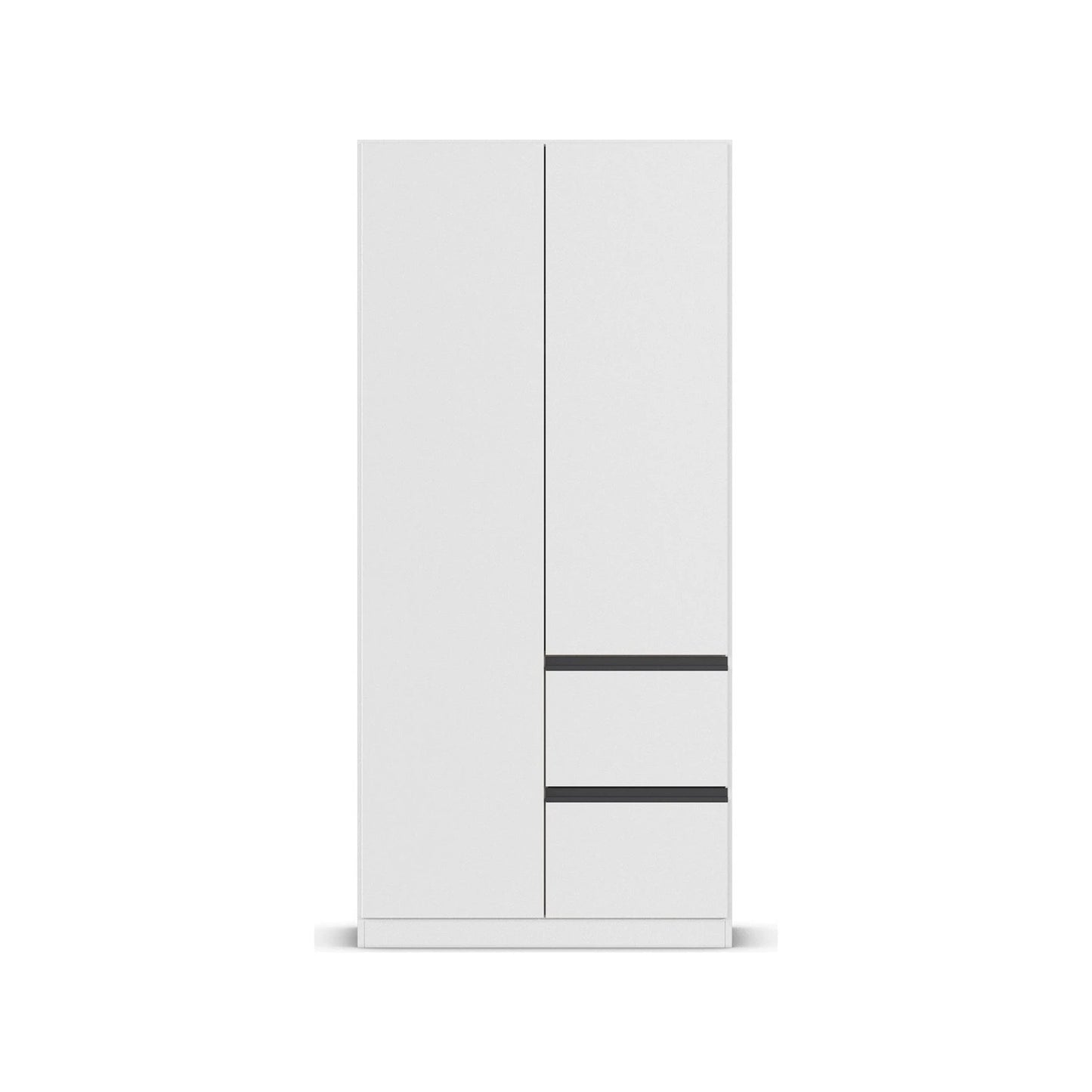 Rauch Cara White 2 Door Wardrobe with Side Drawers 91cm