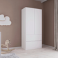 Rauch Cara White 2 Door Wardrobe with Drawers