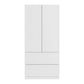 Rauch Cara White 2 Door Wardrobe with Drawers