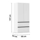 Rauch Cara White 2 Door Wardrobe with Drawers