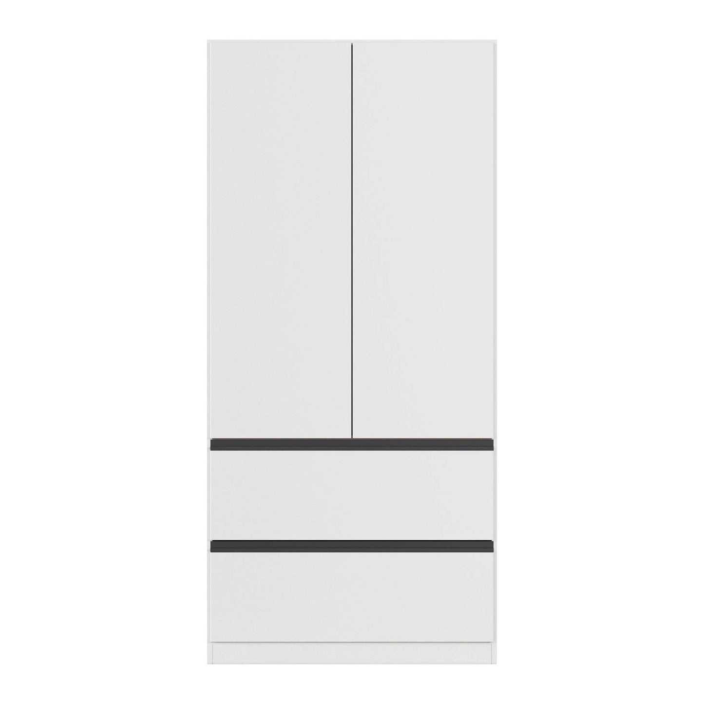 Rauch Cara White 2 Door Wardrobe with Drawers