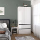Rauch Cara White 2 Door Wardrobe with Drawers