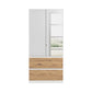 Rauch Cara White 2 Door Mirrored Wardrobe with Drawers