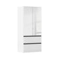 Rauch Cara White 2 Door Mirrored Wardrobe with Drawers