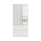 Rauch Cara White 2 Door Mirrored Wardrobe with Drawers