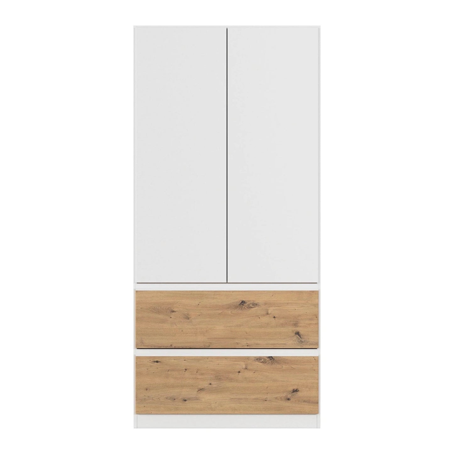 Rauch Cara White 2 Door Wardrobe with Drawers