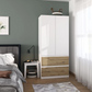 Rauch Cara White 2 Door Wardrobe with Drawers