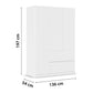 Rauch Cara White 3 Door Wardrobe with Drawers 136cm