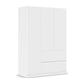 Rauch Cara White 3 Door Wardrobe with Drawers 136cm