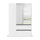 Rauch Cara White 3 Door Mirrored Wardrobe with Drawers 136cm