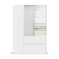 Rauch Cara White 3 Door Mirrored Wardrobe with Drawers 136cm