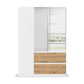 Rauch Cara White 3 Door Mirrored Wardrobe with Drawers 136cm