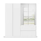 Rauch Cara White 4 Door Mirrored Wardrobe with Drawers 181cm