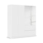 Rauch Cara White 4 Door Mirrored Wardrobe with Drawers 181cm