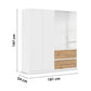 Rauch Cara White 4 Door Mirrored Wardrobe with Drawers 181cm