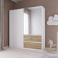 Rauch Cara White 4 Door Mirrored Wardrobe with Drawers 181cm