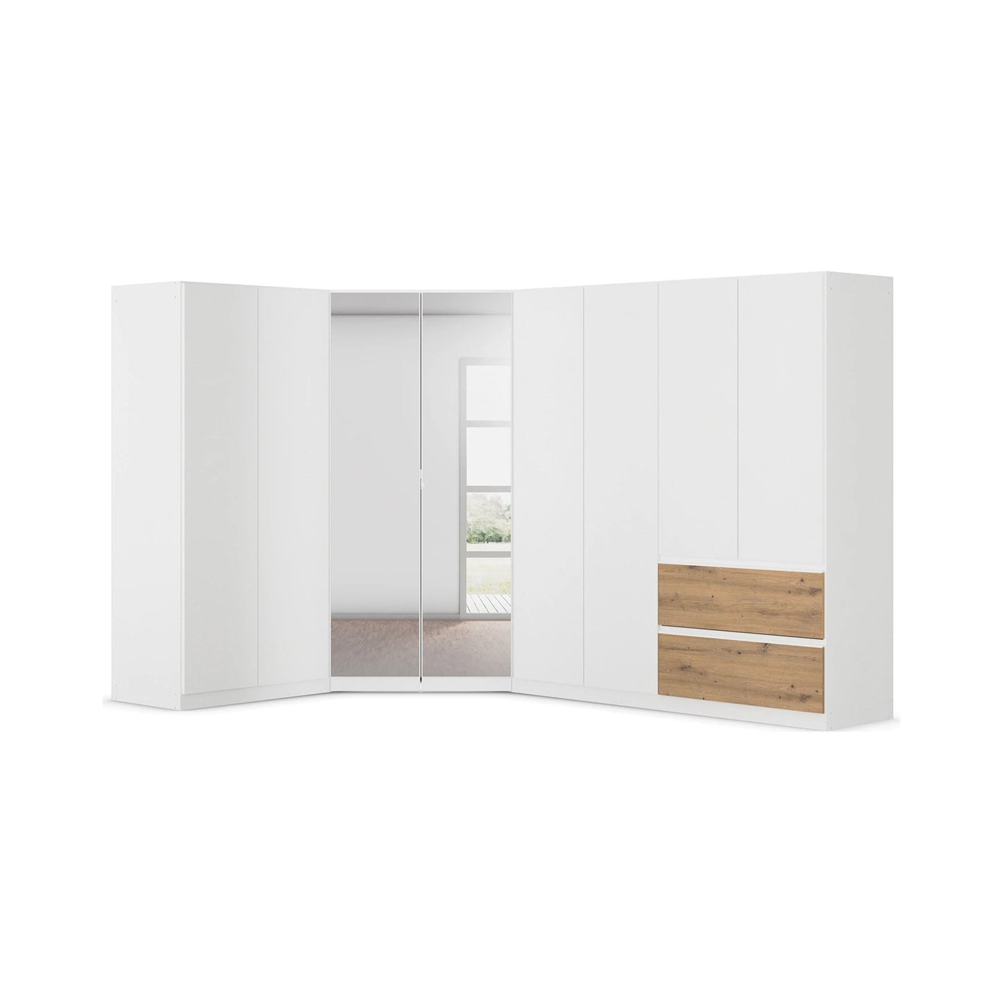 Rauch Cara White Large Corner Wardrobe
