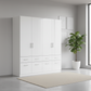 Rauch Celle 4 Doors & 8 Drawers White High Gloss Wardrobe - W181 CM