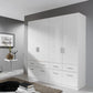 Rauch Cello 4 Doors & 8 Drawers White High Gloss Wardrobe - W181 CM - Styled in a Bedroom