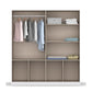 Rauch Cello 4 Doors & 8 Drawers White High Gloss Wardrobe - W181 CM - Interior View Styled in a Bedroom