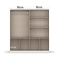Rauch Celle 4 Doors & 8 Drawers White High Gloss Wardrobe - W181 CM