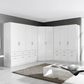 Rauch Celle White High Gloss 2 Door Corner Wardrobe - Styled in a Bedroom