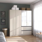 Rauch Cara Champagne 4 Door Mirrored Wardrobe with Drawers 181cm