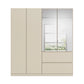Rauch Cara Champagne 4 Door Mirrored Wardrobe with Drawers 181cm