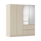 Rauch Cara Champagne 4 Door Mirrored Wardrobe with Drawers 181cm