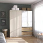 Rauch Cara Champagne 4 Door Mirrored Wardrobe with Drawers 181cm