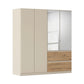 Rauch Cara Champagne 4 Door Mirrored Wardrobe with Drawers 181cm