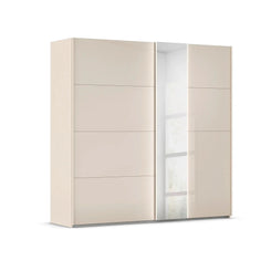 Rauch Champagne Perth Sliding Door Wardrobe with Mirror