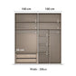 Internal View of Premium Interior of Rauch Contido W200cm 2 Door Sliding Wardrobe from Orange Plus Collection 