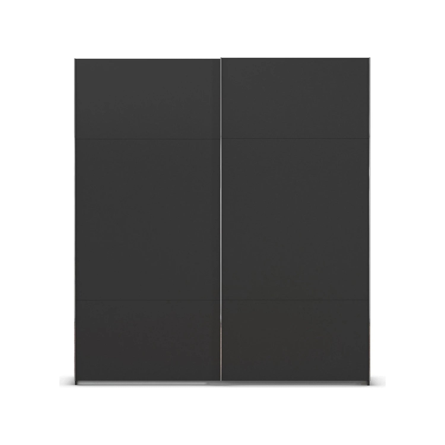 Rauch Orange Plus Contido black two door sliding wardrobe with three-panel doors