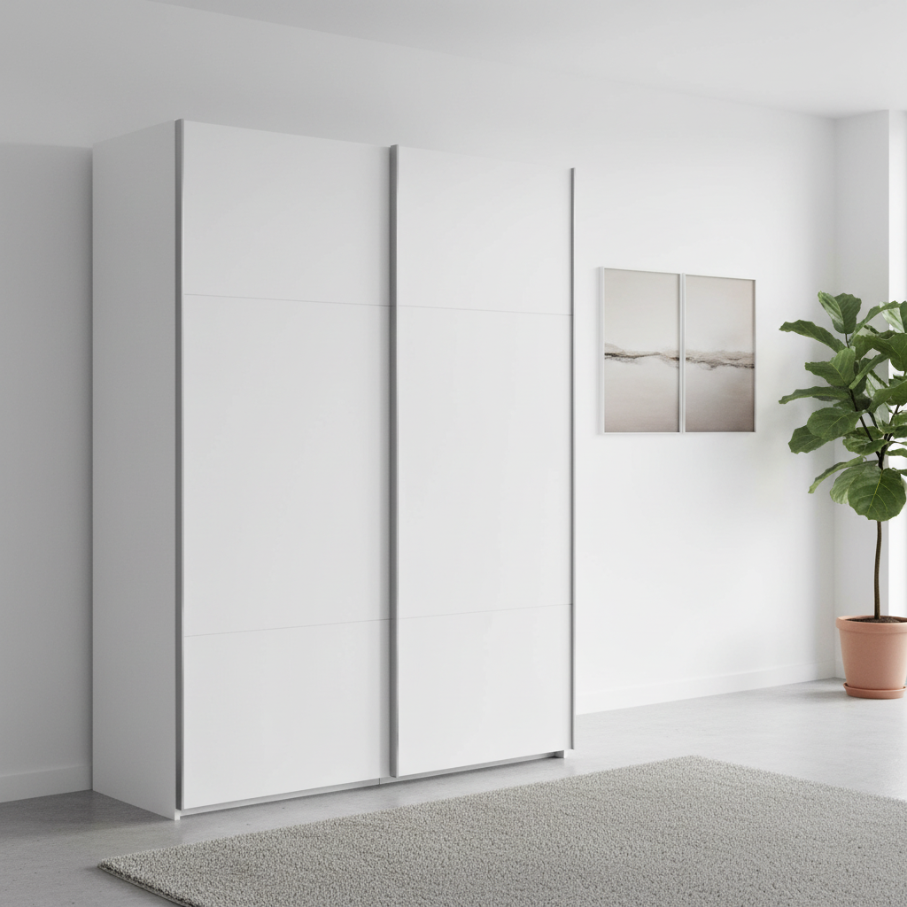Rauch Contido Decor White Sliding Door Wardrobe 