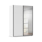 Rauch Orange Plus Contido 2 Door Sliding Wardrobe in White with black strips