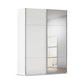Rauch Contido White Glass with mirror 2 Door Sliding Wardrobe Orang Plus