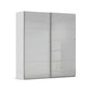 Rauch Orange Plus Contido 2 Door Silk Grey Glass Sliding Door Wardrobe, Available in Width 160, 180 or 200cm