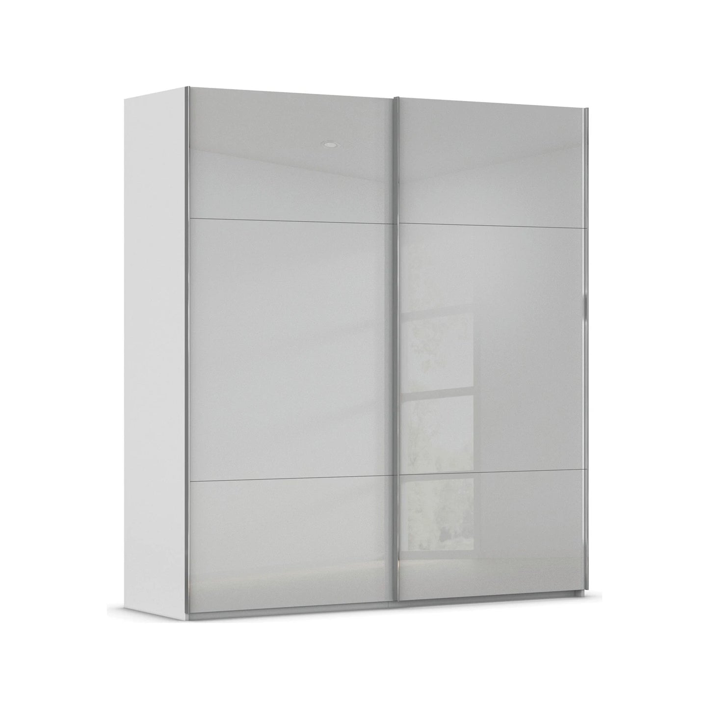 Rauch Orange Plus Contido 2 Door Silk Grey Glass Sliding Door Wardrobe, Available in Width 160, 180 or 200cm