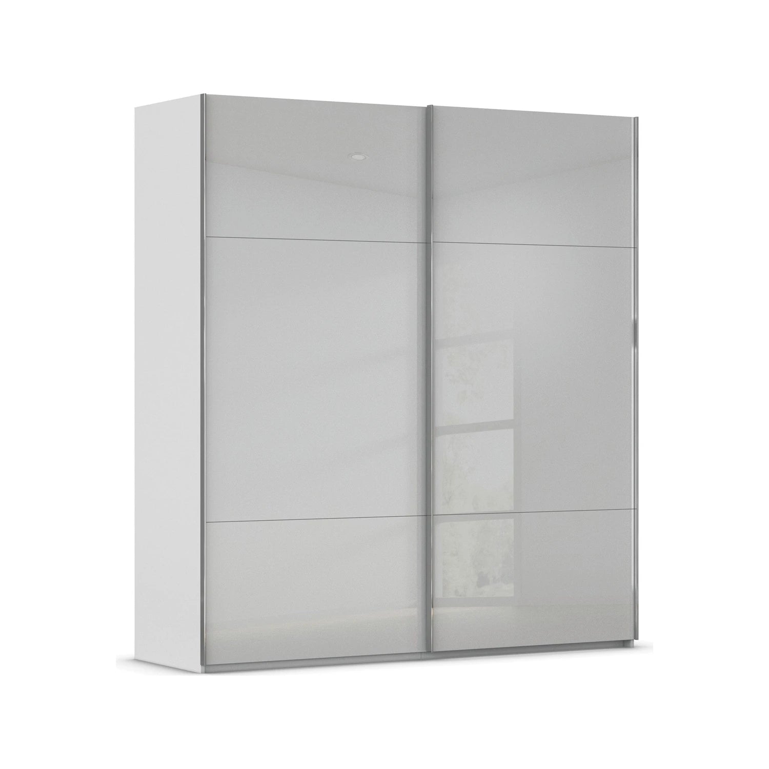 Rauch Orange Plus Contido 2 Door Silk Grey Glass Sliding Door Wardrobe, Available in Width 160, 180 or 200cm