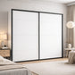 Rauch Corvo White Sliding Door Wardrobe with Passepartout Frame – 225cm