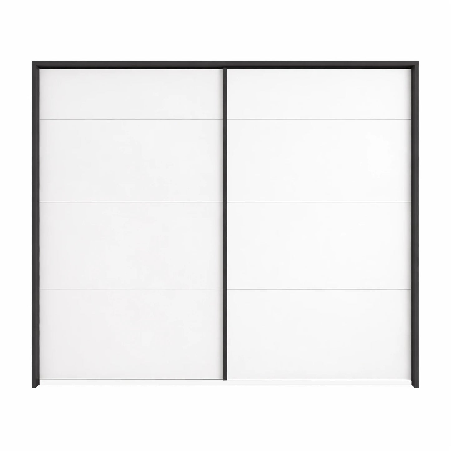 Rauch Corvo White Sliding Door Wardrobe with Passepartout Frame – 225cm