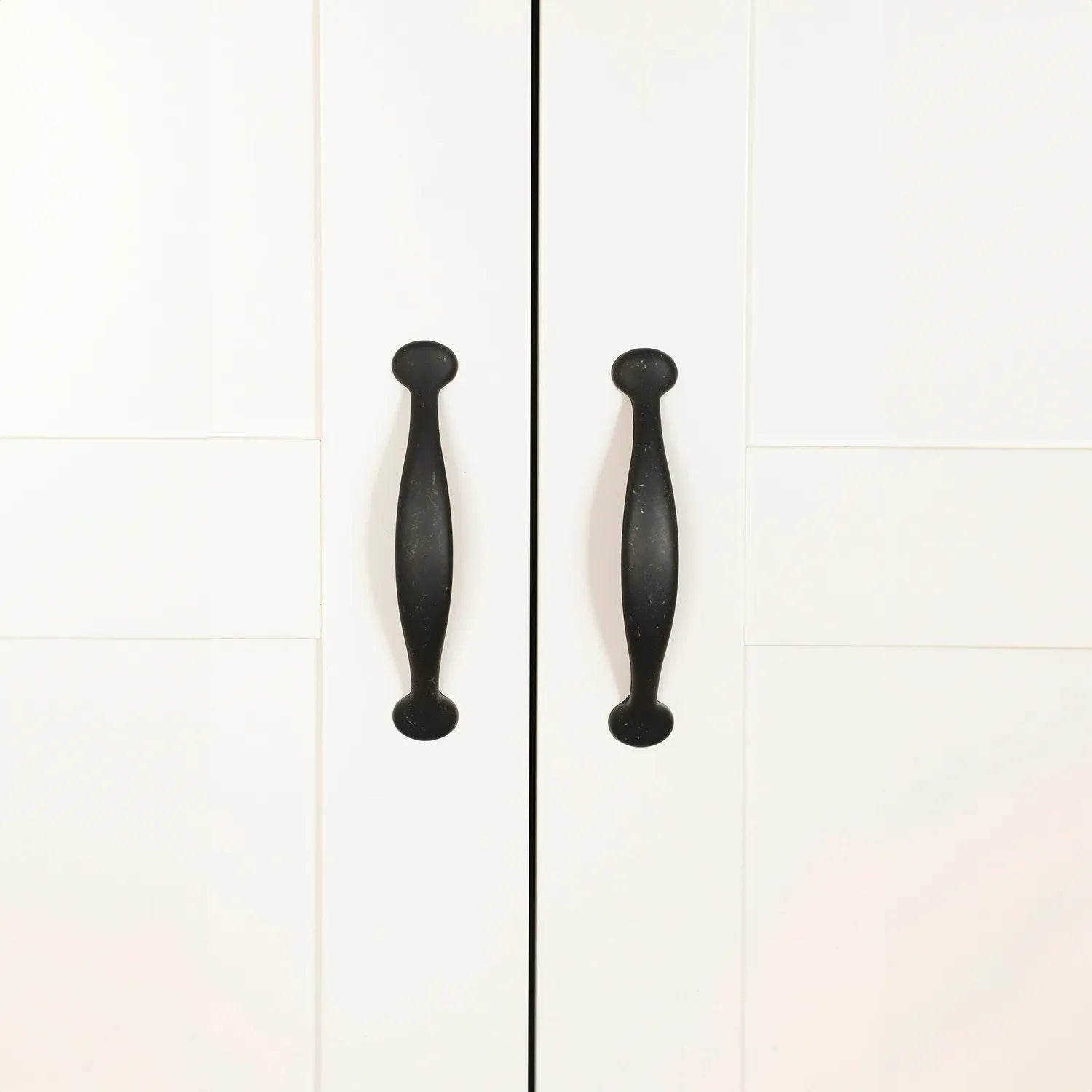 Rauch Cottage 136cm White 3 Door Wardrobe with Drawers - Handles Closeup view