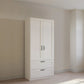 Rauch Cottage 91cm White 2 Door Wardrobe with Drawers