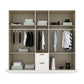 Rauch Cottage 226cm Wide 5 Door Wardrobe with Drawers - Interior view Styled in a Bedroom